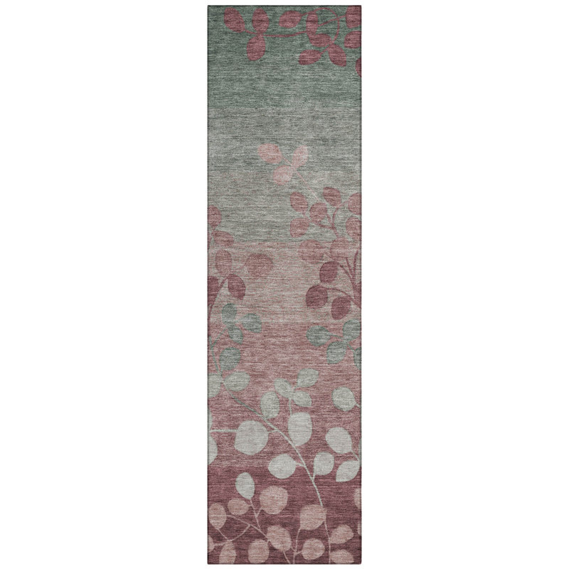 Machine Washable Indoor/Outdoor Xhevrie Blush Rug, Runner 2'3" x 7'6"