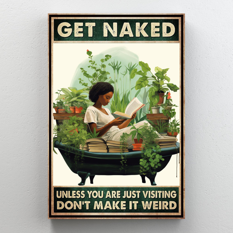 «Woman In Bathaign Get N Nu», reproduction d'art graphique sur toile tendue 1 pièce, H 36 po x l 24 po x P 1,25 po