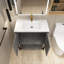 Meuble-lavabo simple 29,5 po avec plateau en résine Skyasia