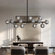holmesfield 16 - light dimmable bubble glass sputnik modern linear chandelier