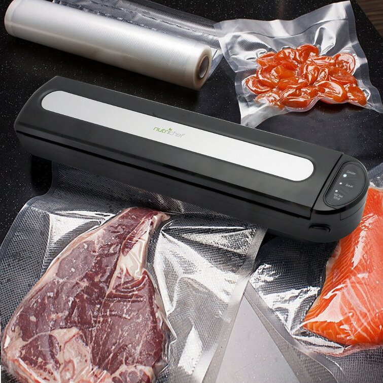 NutriChef PKVS15BK - Compact Food Vacuum Sealer - Electric Air