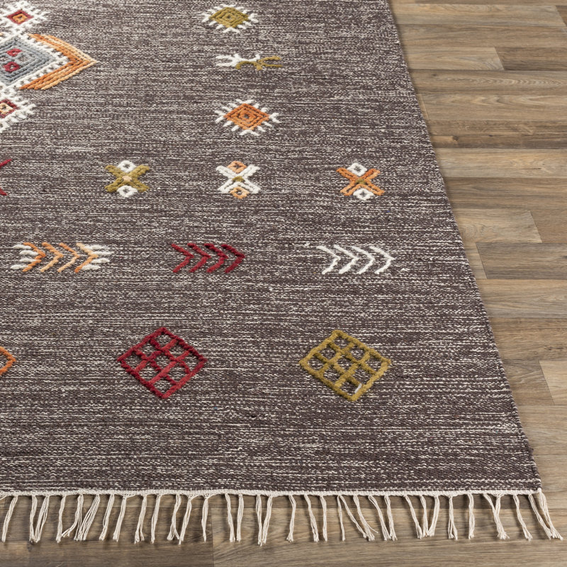 Cotton Southwestern Indoor Rug, Rectangle 2' x 3'