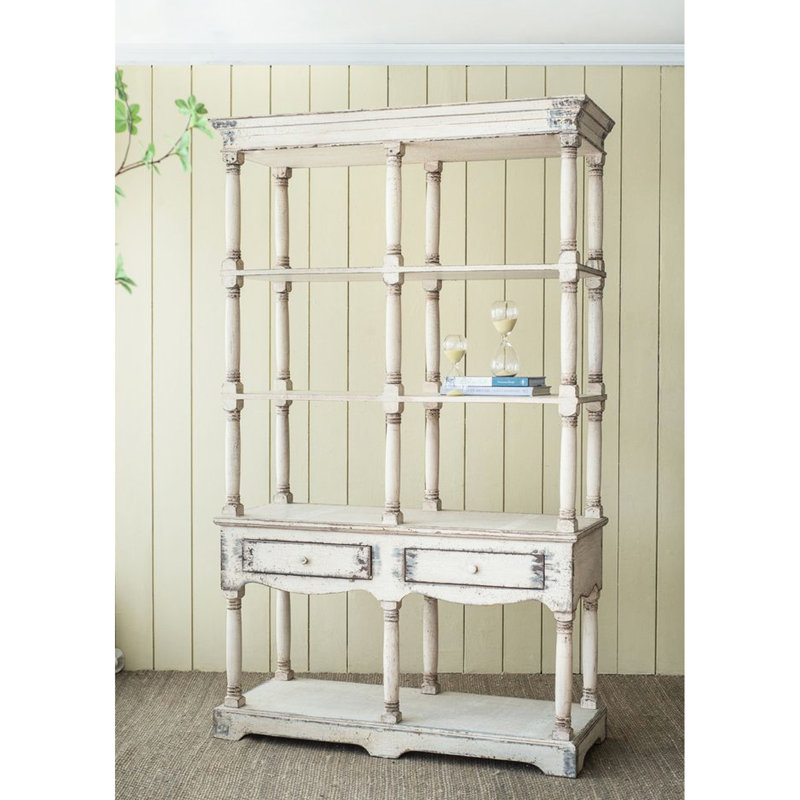 Bibliothèque en bois 51 po x 19,5 po x 81,5 po - Option de rangement élégante Tablette rustique polyvalente pour la maison