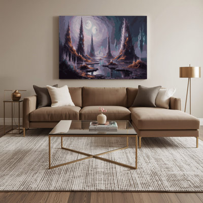 Art mural sur toile mauve Sci Fi Alien planète surface