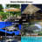 Sarith 10' X 13' Patio Umbrella Outdoor Rectangle Umbrella Large Cantilever Umbrella，with Solar Lights，with Base-309083146
