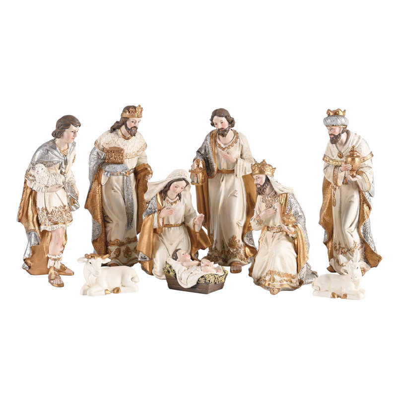 Crèche de la Nativité, animal, or, 7,75 H