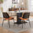Mid Century Modern Dining Chairs (2 ), Orange Pu, Walnut Back, Metal Legs, Ergonomic & Waterproof For Home Decor Use Of 2, Pu Seat, Classic Style Room