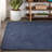 Pata Hand Woven Chunky Jute Navy Rug-553468767