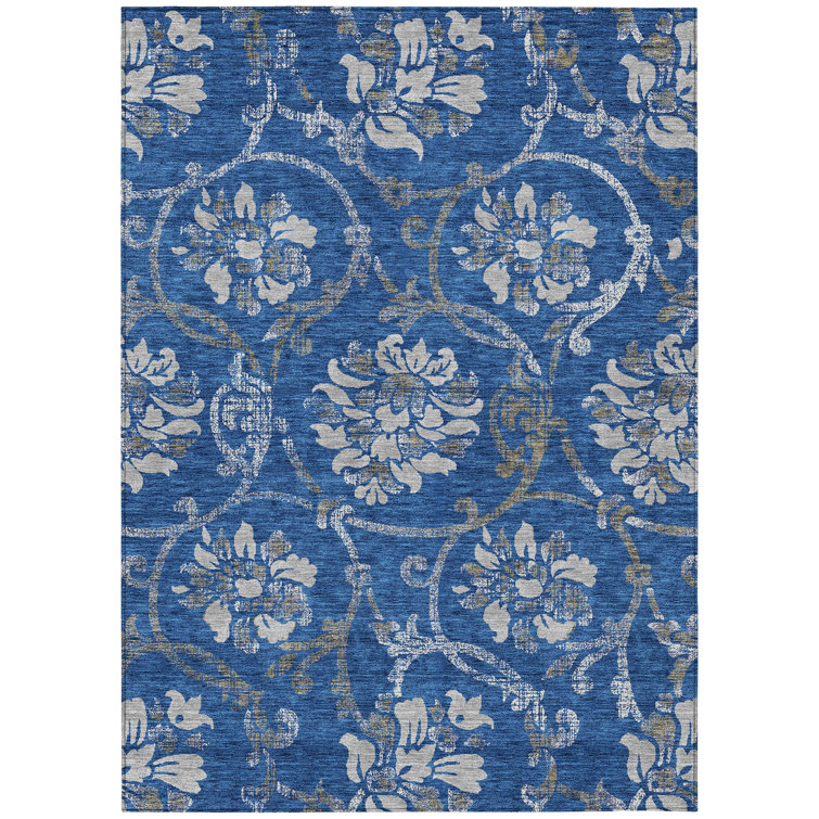 Stefhanie Washable Floral Indoor / Outdoor Rug