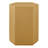 Kade Faceted Semi-Gloss Side Table in Mustard