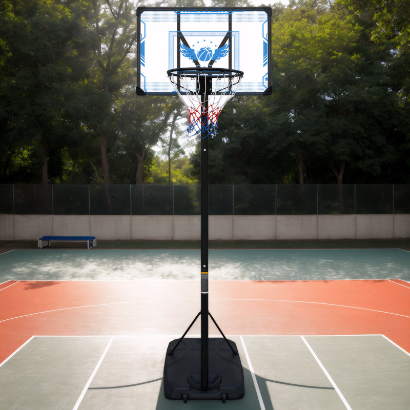 Support de basketball portatif pour enfants et adultes - Hauteur réglable de 4,7 à 10 pi, utilisation intérieure et extérieure