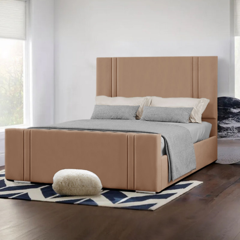 Upholstered Bed, Beige, Double (4'6)