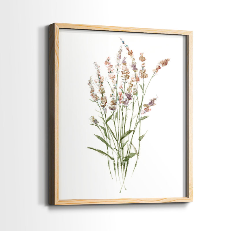 Reproduction encadrée «Dicat Botanical II» - bois massif, H 21 po x l 17 po