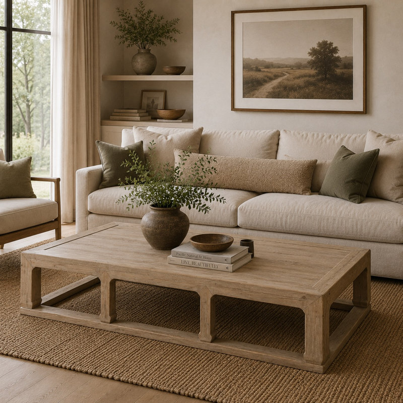 Table basse en bois massif