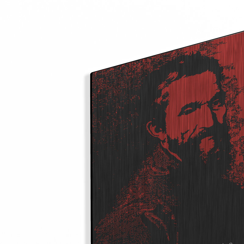 «Michelangelo» par Andreas Magnusson, art mural en métal, 12 po x 16 po