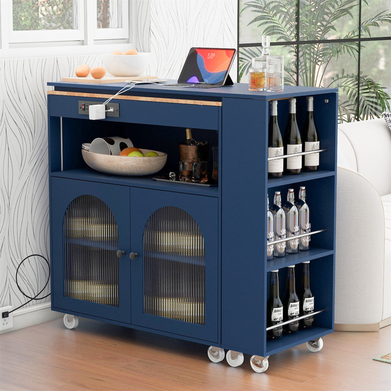 Versatile Rolling Kitchen Island with Multiple Functionalities for Ideal Cooking