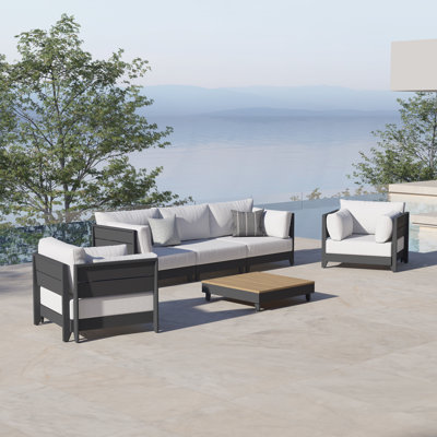 Ensemble de conversation multi-chaises 6 pièces Dez