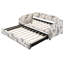 Lit de jour simple rembourré avec couchette escamotable et ports de chargement USB, imprimé botanique