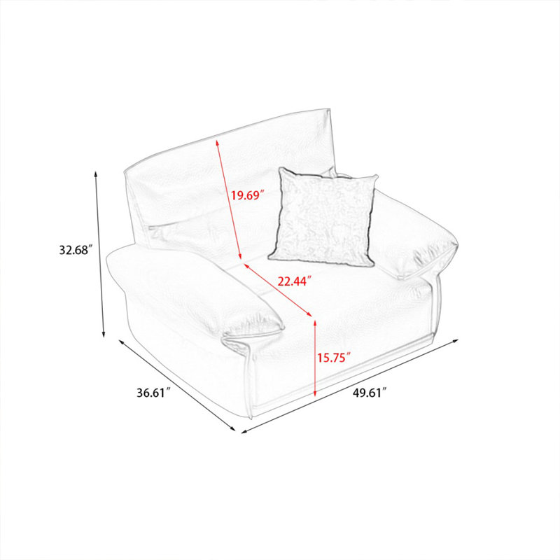 Fauteuil noir avec coussin en cuir véritable