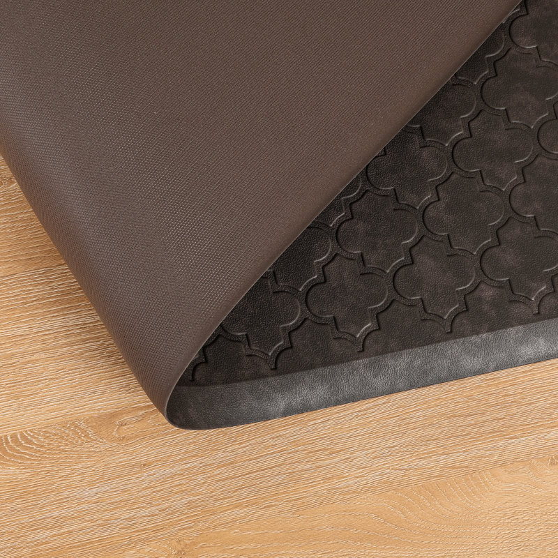 Airin Non-Skid Anti-Fatigue Waterproof Cushioned Kitchen Mat (Set of 2), Runner 20" x 30" + 20" x 60", Brown