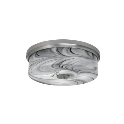 Brijan 17" Flush Mount, 4-Bulbs, Shown With Glass