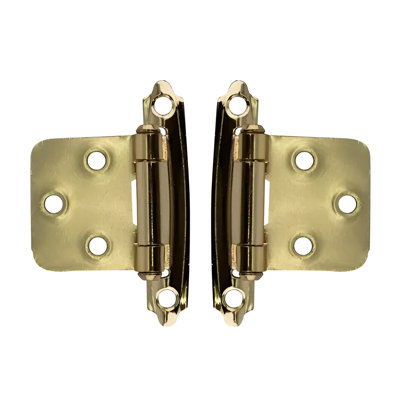Brixwell BX6067881 Self-Closing Cabinet Hinge 2-3/4" Length, 1-13/16" Width, Zinc Material, Polished Brass