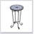 Patio Side Table,Blue+Black