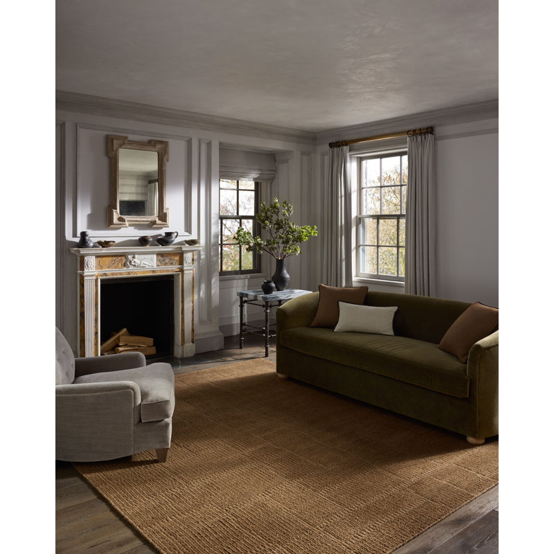 Tapis rouille Jeremiah Brent x Loloi Greenwich, Rectangle 7 pi 9 po x 9 pi 9 po