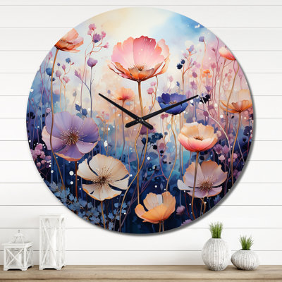 Horloge murale mauve