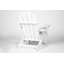Folding Adirondack Chair Set with Side Table, Durable and Comfortable for All-Season Outdoor Use, White (2 Chairs and 1 Table)