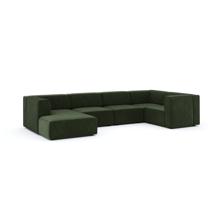 Shonnard Corduroy Modular Large Corner Sectional W/ Chaise - 5 Piece