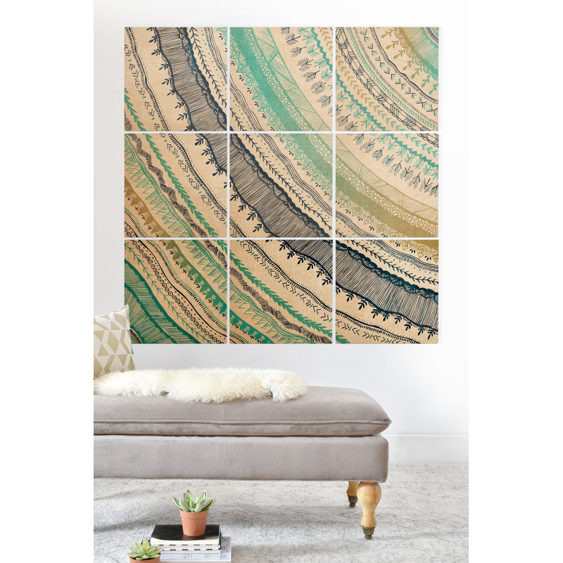 « boho automne », impression à multiples images sur bois
