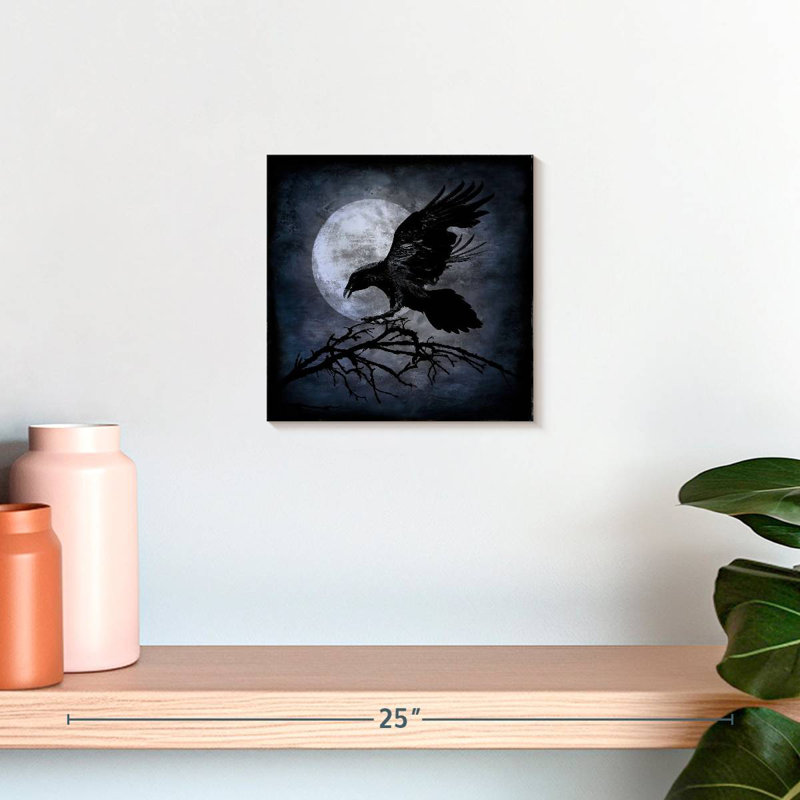Kelan Moonlight Crow, 10" H x 10" W
