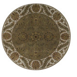 Trinity Hand-Knotted High-Quality Brown Round Area Rug