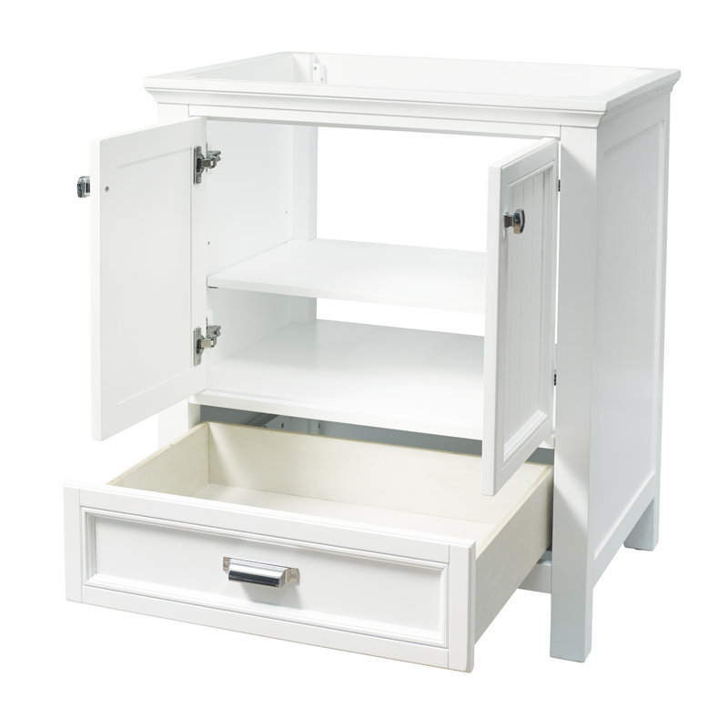 Brantley 30'' Single Bathroom Vanity Base Only in White