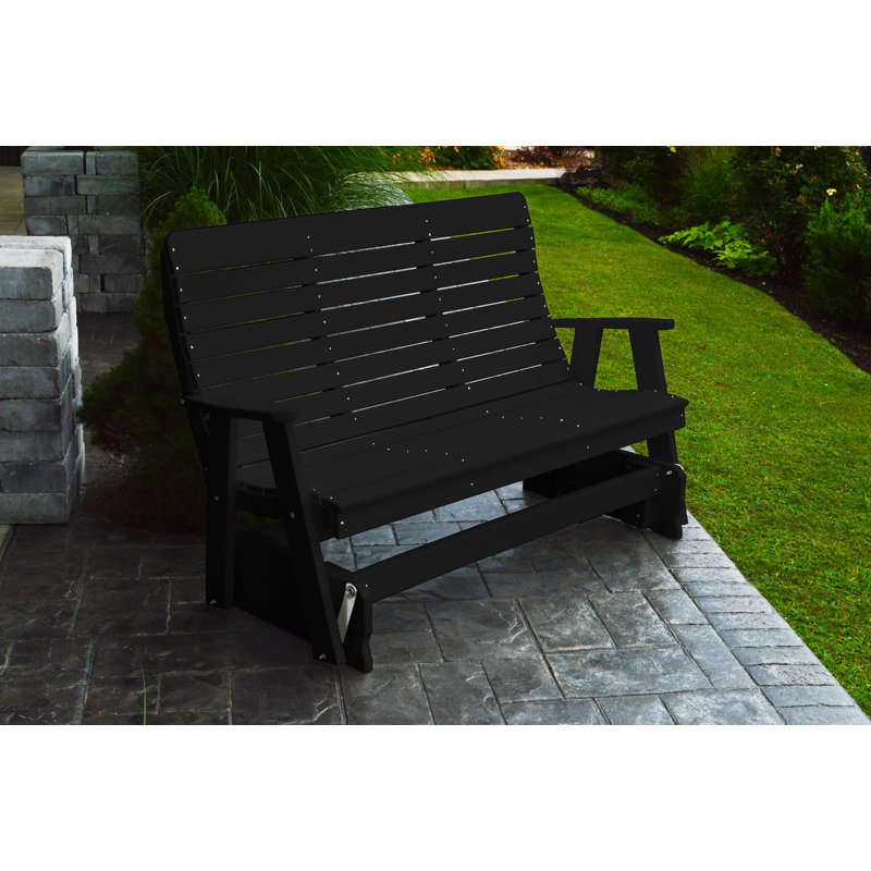 Banc en plastique pour l'extérieur, Noir
