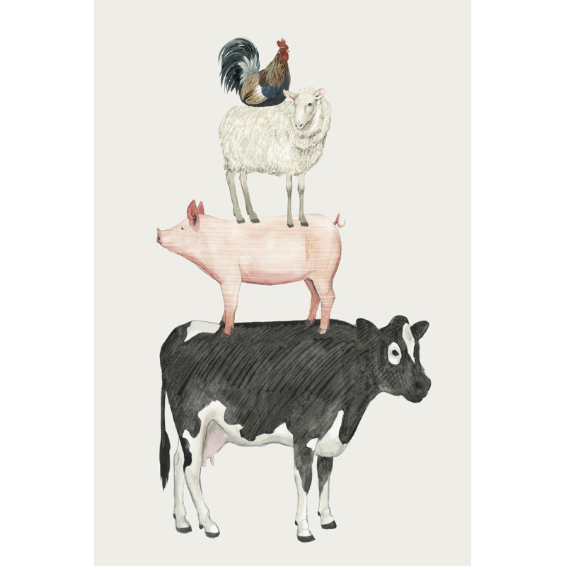 Farmland Family V 1 Piece Wrapped Canvas Painting, 91cm H x 61cm W