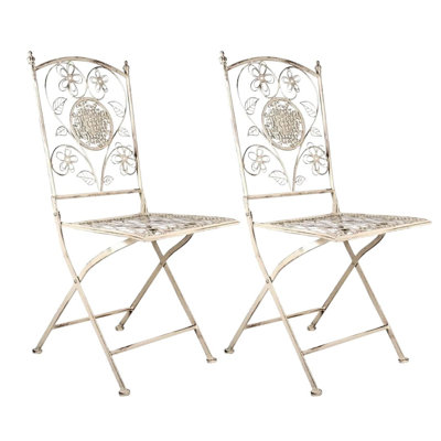 Ensemble de 4 chaises pliantes en fer Barcelona Bistro de Chivari
