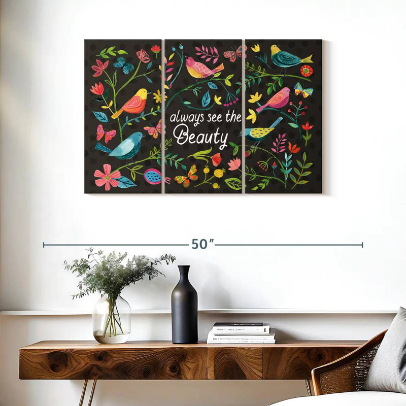 Tergel Budding Beauty Dark, 24" H x 38" W