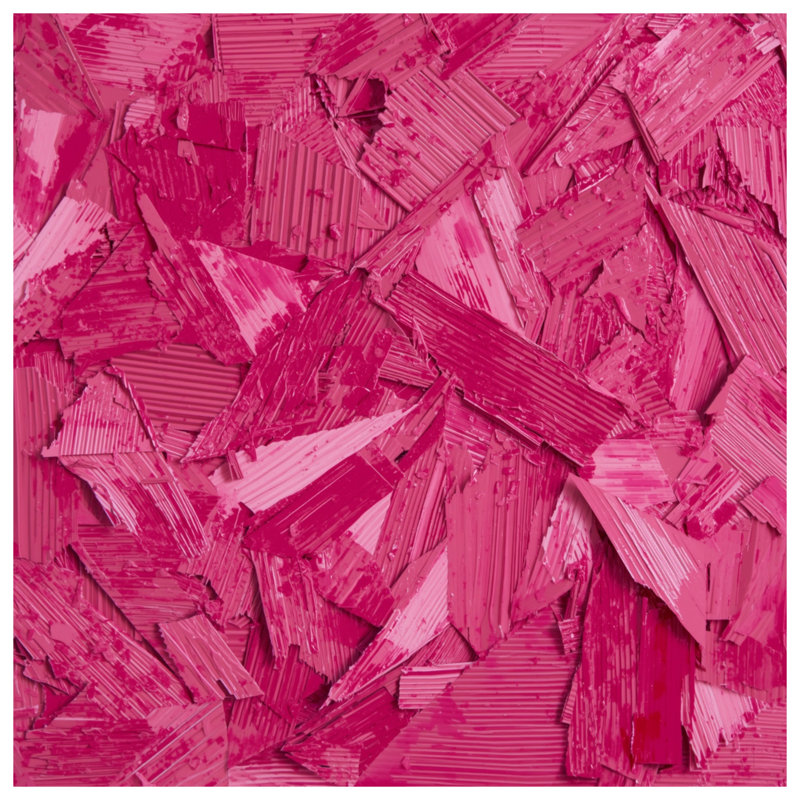 Toile de galerie abstraite texturée rose en plusieurs tailles, 16 x 16 pouces