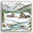 Mountain Refuge: Rustic Cabins by a Frozen Creek Canvas Print-116858672
