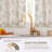 Kitchen Curtain Floral Tier Linen Short Pinstripe Cafe for Living Room Bathroom Julia Farmhouse Rustic Curtains Rod Pocket 2 Panels-1193661838-1193661832
