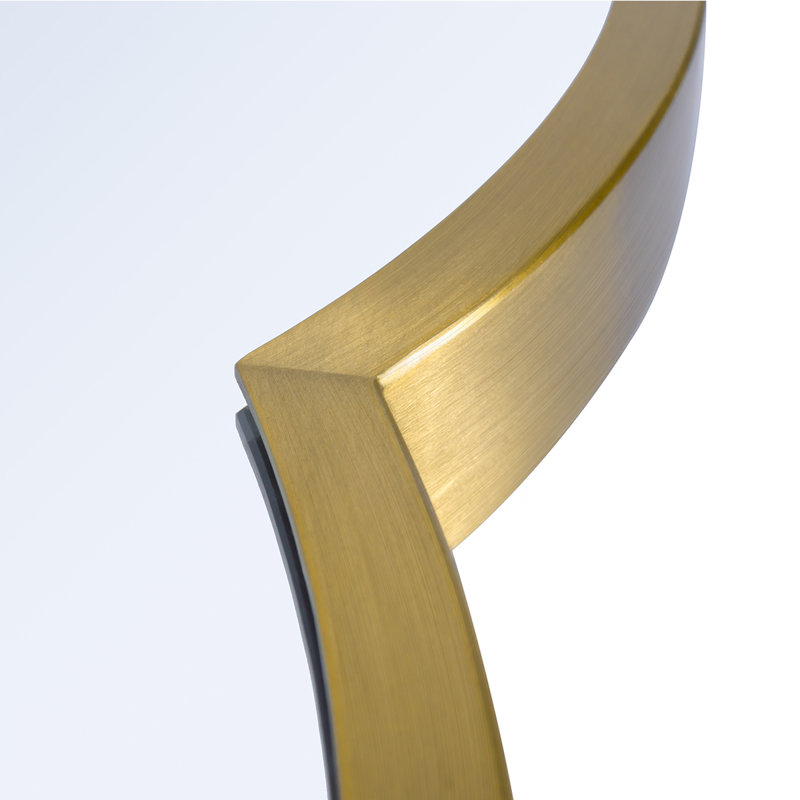 Kylemore Metal Flat Wall Mirror, Satin Brass