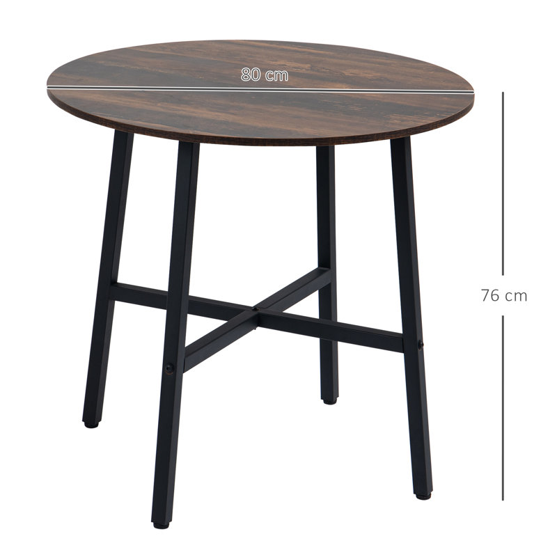 Ajani Round Metal Base Dining Table