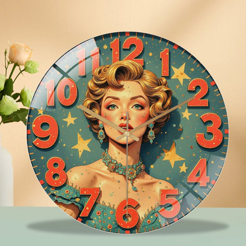 Horloge murale rétro rétro 12 po