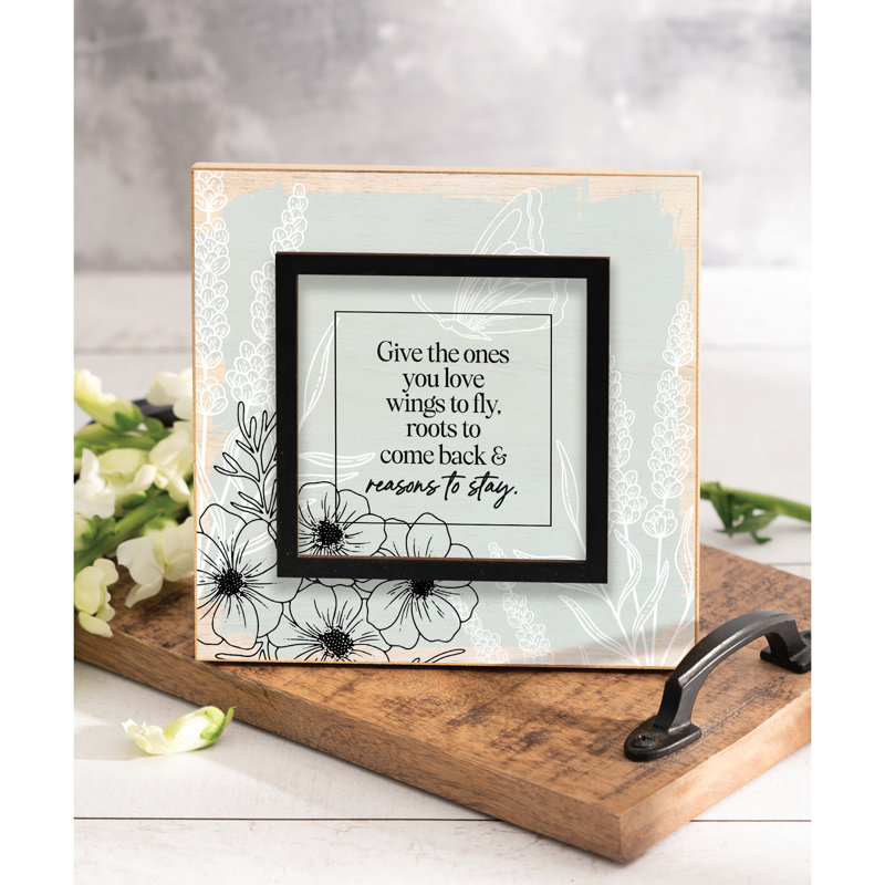«Offrez à ceux que vous aimez», plaque de bois 6 po x 6 po