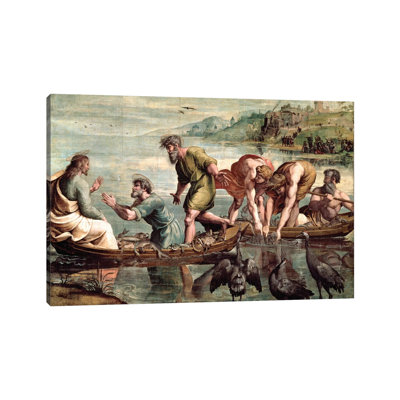 The Miraculous Draught Of Fishes by Raphael - Wrapped Canvas Painting