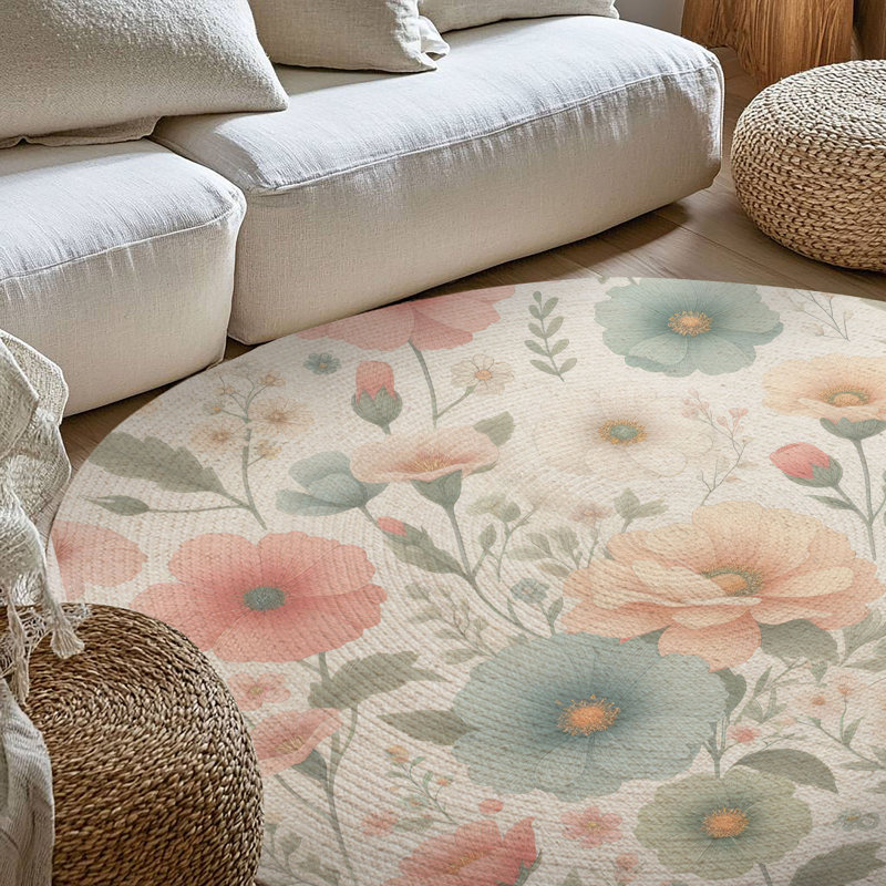 Tapis tressé Bloom Haven, Rond 5 pi