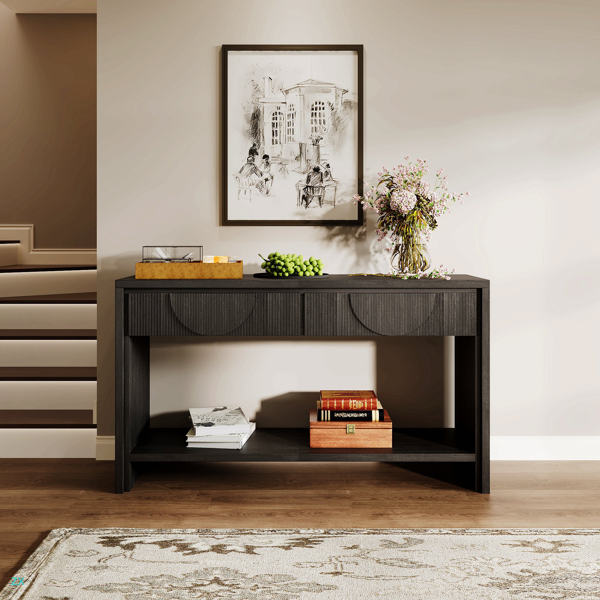 Curated visual reference: Visual Reference: One Allium Way Farmhouse Style Console Table