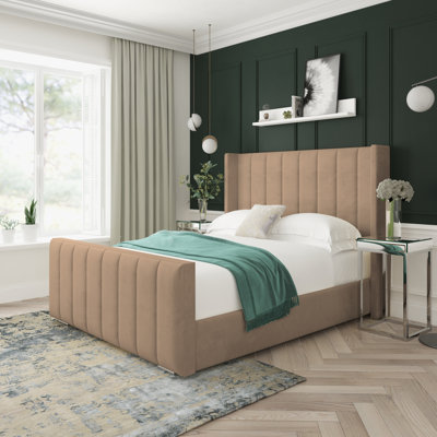 Willow Plush Velvet Upholstered Ottoman Bed Frame